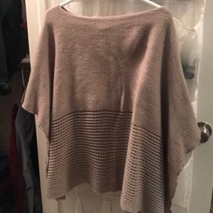 Beige colored poncho